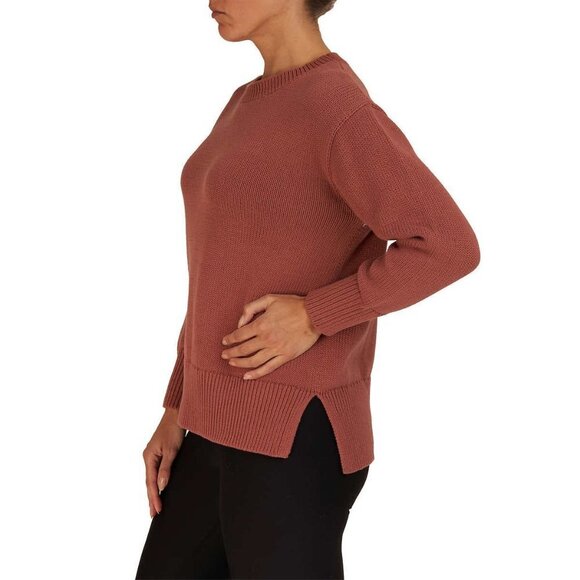 NEW Philosophy Knit Crewneck Sweater | Rust - Picture 4 of 5